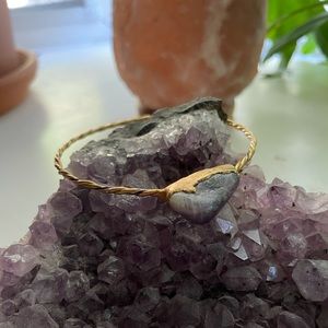 Raw Amethyst & Copper Bangle
